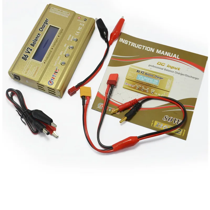 HTRC Imax B6 V2 80 Вт 6A RC батарея баланс зарядное устройство LiIon/LiFe/NiCd/NiMH/High/LiHV/power зарядное устройство+ 15 В 6A адаптер переменного тока - Цвет: b6v2 no  Adapter