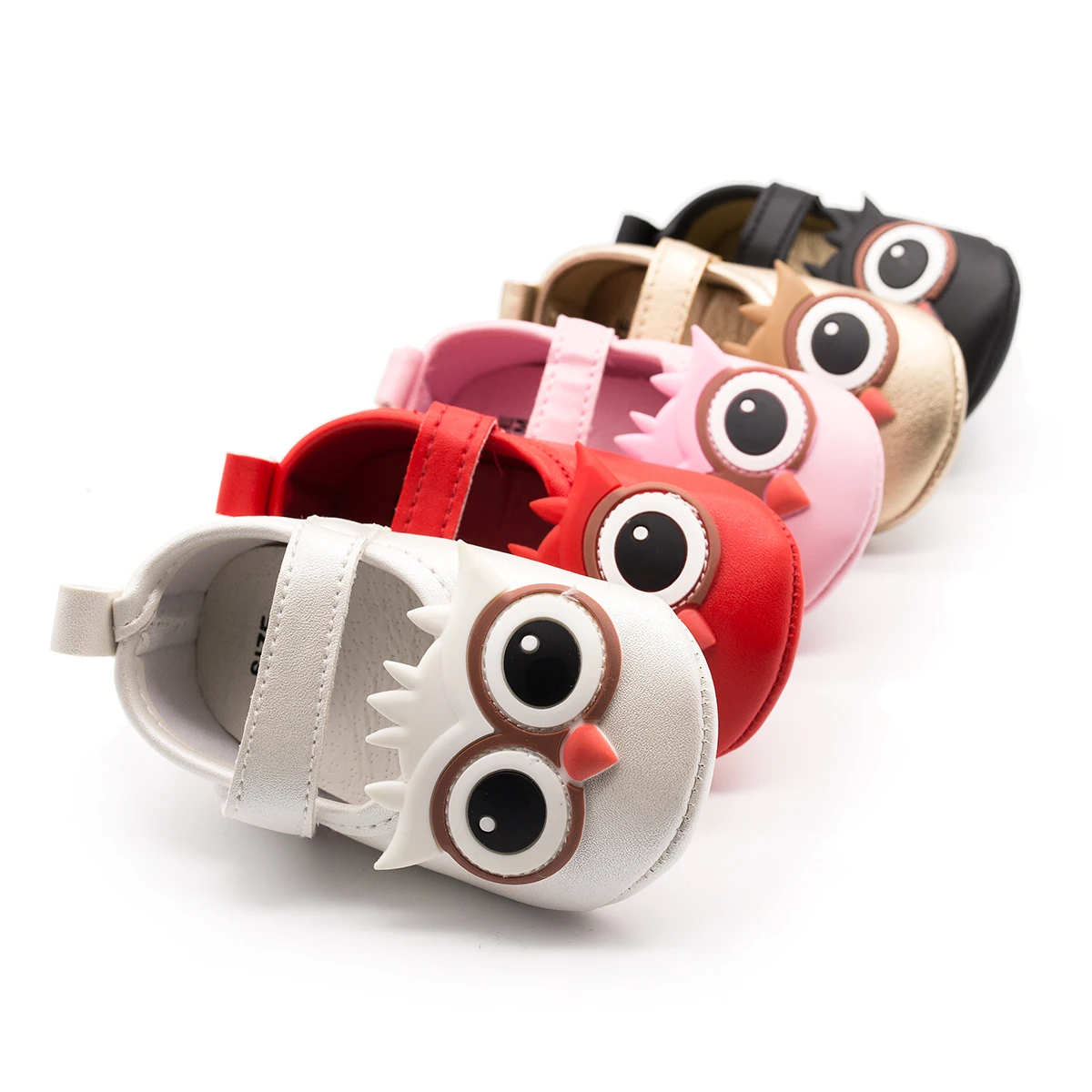 Для маленьких девочек Обувь для мальчиков с рисунком Совы Нескользящие