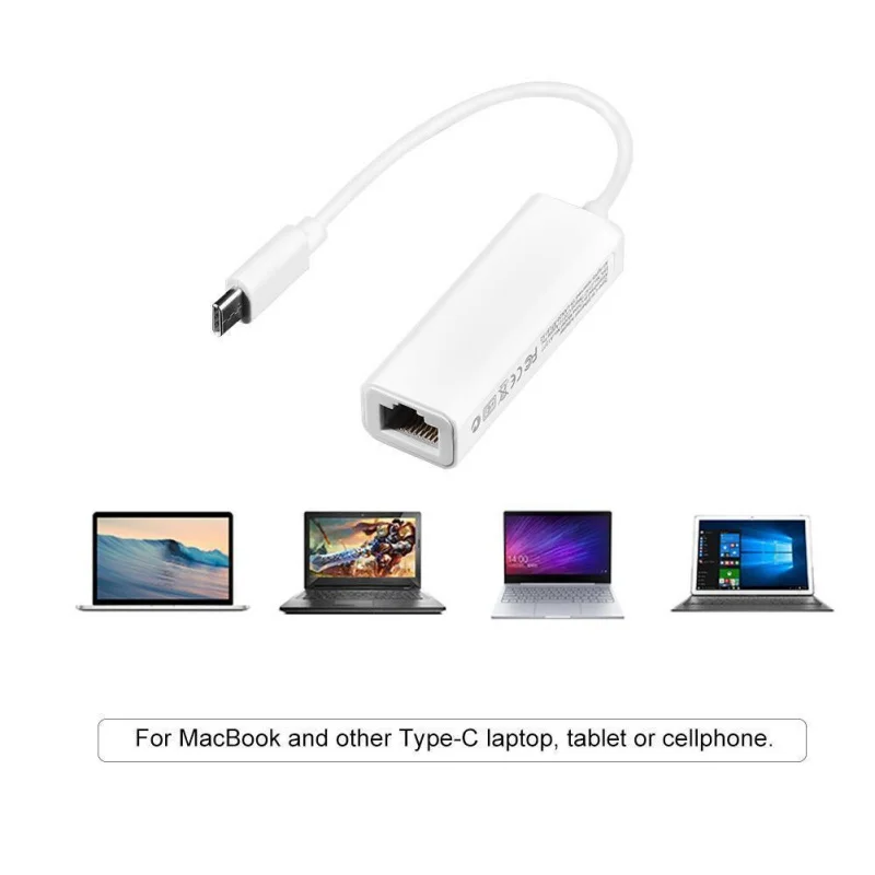 100Mbps USB 3.1 Type C to RJ45 Ethernet LAN Network Adapter for PC Laptop Macbook Converter Cable|Адаптеры Type-C| |