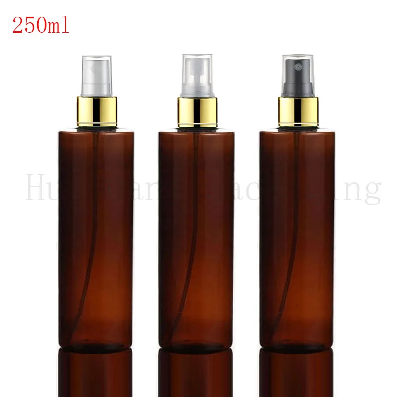 Емкость для парфюма с распылителем 30 шт. 250 мл коричневая пластиковая бутылка
