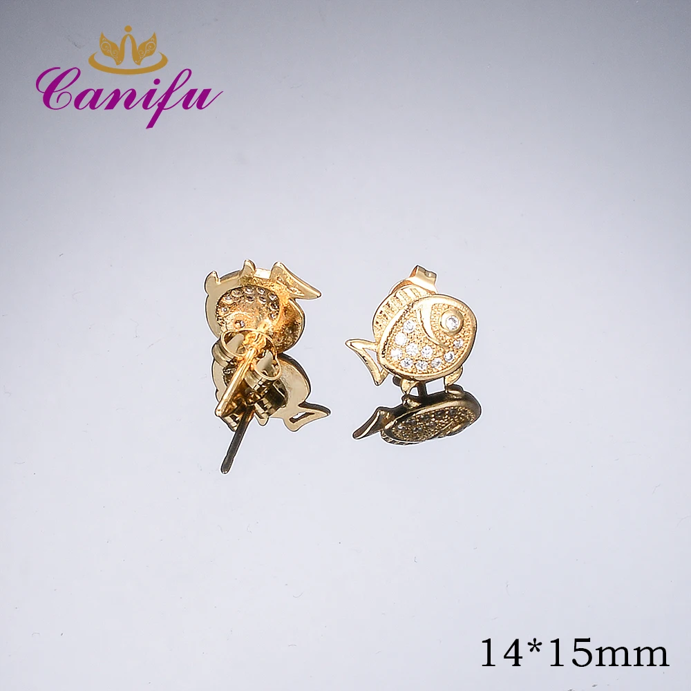 Canifu Новое поступление желтое золото заполненный микро инкрустация циркон AAA