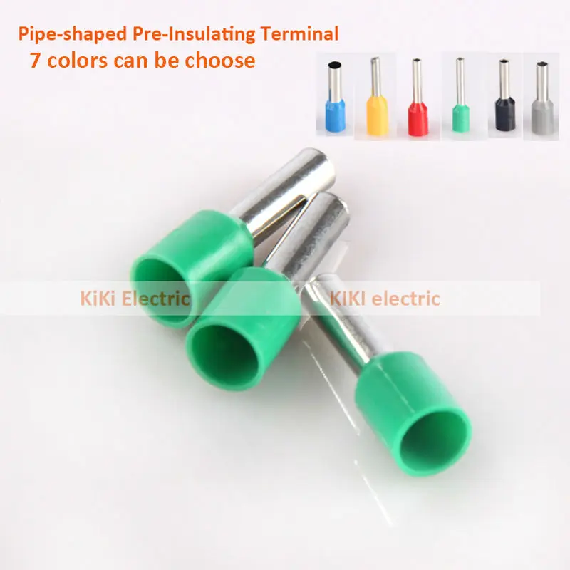 

Green/Black Tube Pre-insulating Terminal/copper Ends #10AWG 6.0SQMM Cable crimp terminals GT-JT style 10mm pin connectors E6010