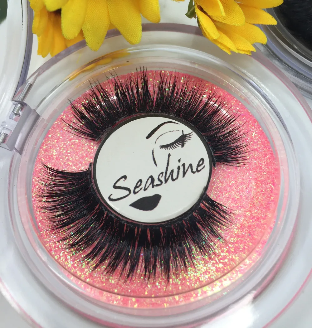 

6 Pairs Top Quality Mink Lash Handmade Mink Lash fans Glitter Packaging Customized box Fake 3D Mink Lash Free Shipping