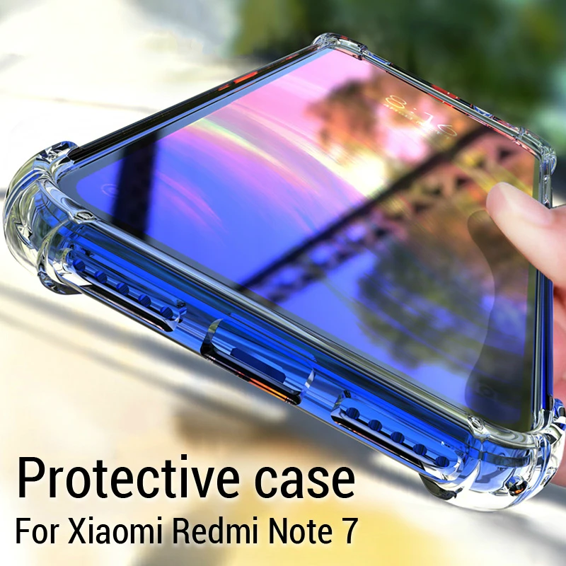 Shockproof Silicone Clear TPU Soft Case Redmi Note 7 6 5 Pro Protective for Xiaomi 5Plus 6A 6Pro Mi9 8 SE 6X A1 |