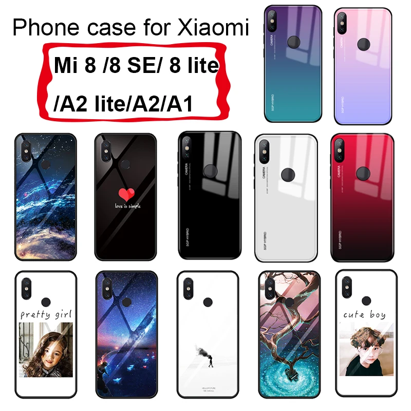 Чехол для Xiao mi 8 lite чехол s xio mi a2lite mi 8 lite se A2 A1 6X5X6 5 X A2 Мягкий ТПУ силиконовый край закаленное стекло cov