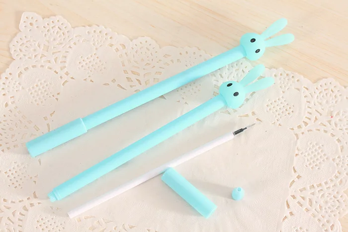 0,5 мм милые кавайные Пластиковые Гелевые Ручки прекрасный мультфильм кролик ручка для детей письма подарок корейский канцелярские принадлежности
