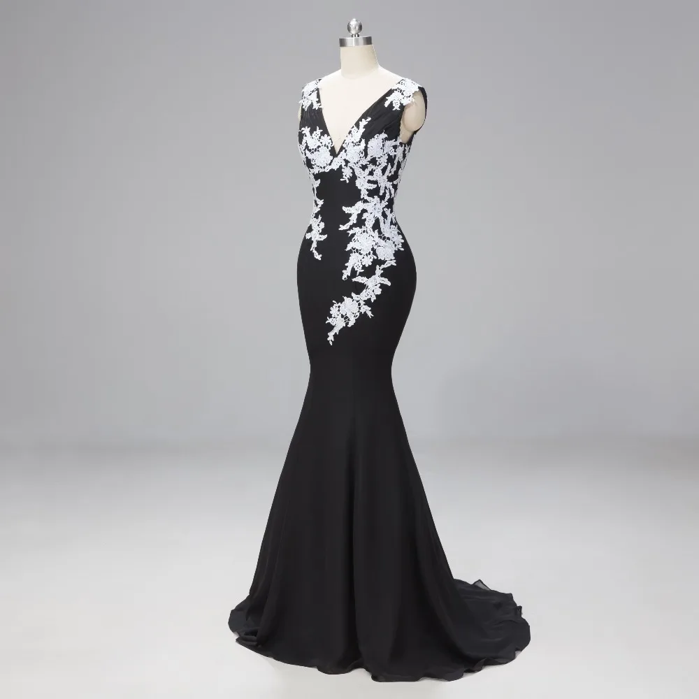 Simple Long Evening Dress 2020 Black Mermaid Vestido De Festa Formal Prom Dresses Robe Soiree L1169 | Свадьбы и торжества