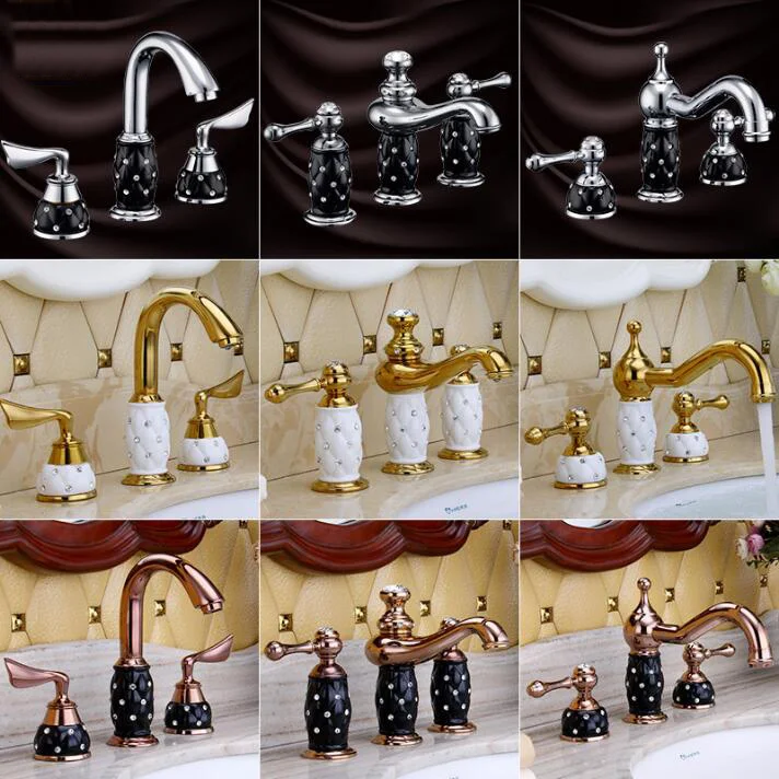 Новое поступление роскошный кран для раковины 8 дюймов водопроводный латунь