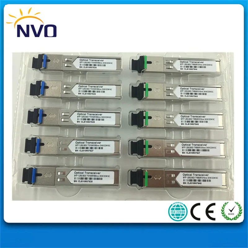 15 пара/лот 1 25 Гбит/с 1310/1550нм 3 км WDM DDM SC BiDi волоконно-оптический SFP трансивер