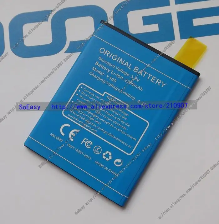 Новый оригинальный 5 дюймов DOOGEE Valencia2 Y100 PRO/Y100 аккумулятор для мобильного телефона