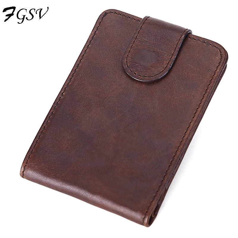 Мужские кошельки Cray horse из высококачественной натуральной кожи короткий кошелек