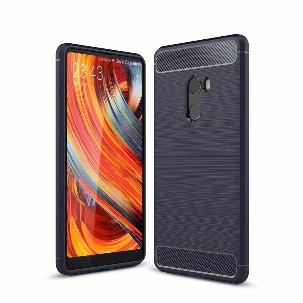 

Carbon Fiber Case For Xiaomi MI Mix Max 2 TPU Soft Anti-drop Back Ultra-thin Cover For Note 2 3 Coque Shell phone cases Capa