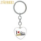 Брелки для ключей TAFREE в виде шахматных влюбленных, на заказ, стеклянный купол в форме сердца, брелок для ключей, кольцо, шахматные сувениры, подарок E583