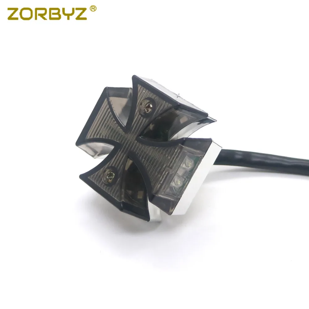 ZORBYZ мотоциклетный задний светильник мини Мальтийский перекрестный светодиодный