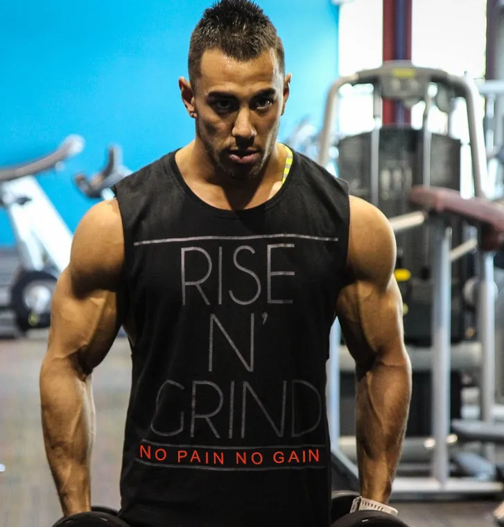 Muscleguys, брендовые майки для бодибилдинга, Стрингер, мужские майки для фитнеса, спортивная одежда, мужская рубашка без рукавов, жилет - Цвет: black Rise