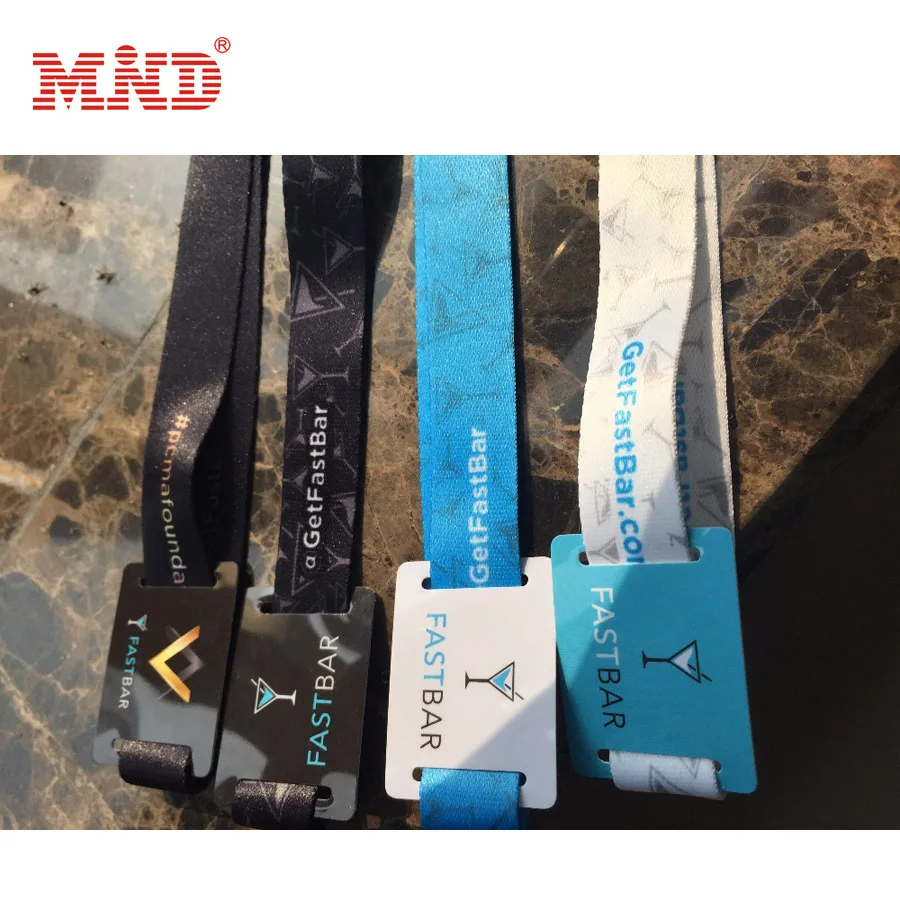 Cheap Custom Festival 13.56mhz RFID Woven Fabric Wristband for Events  factory outlet