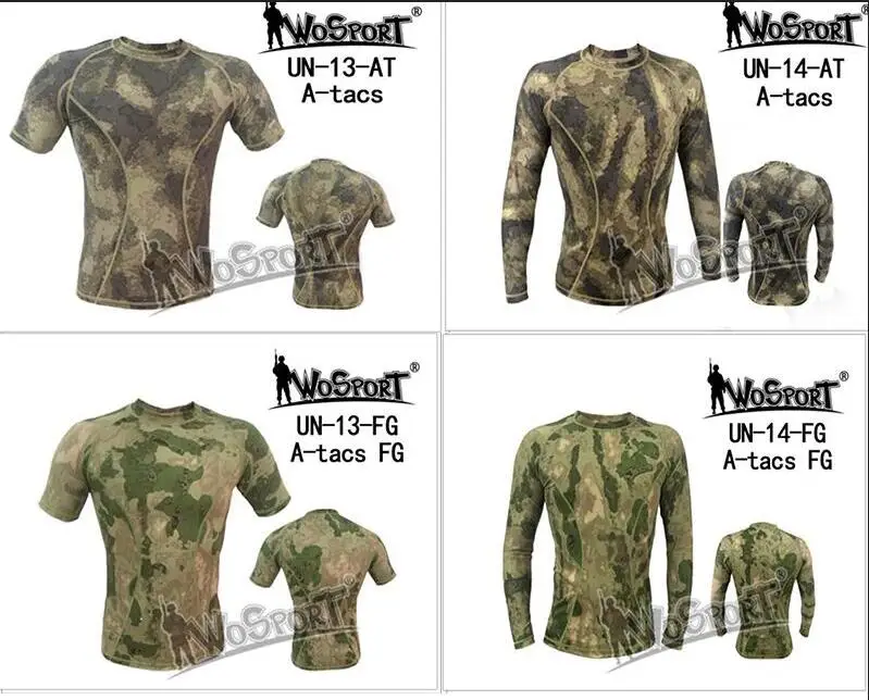 WOSPORT военные дышащие колготки охотничья одежда рубашки спортивная тактическая
