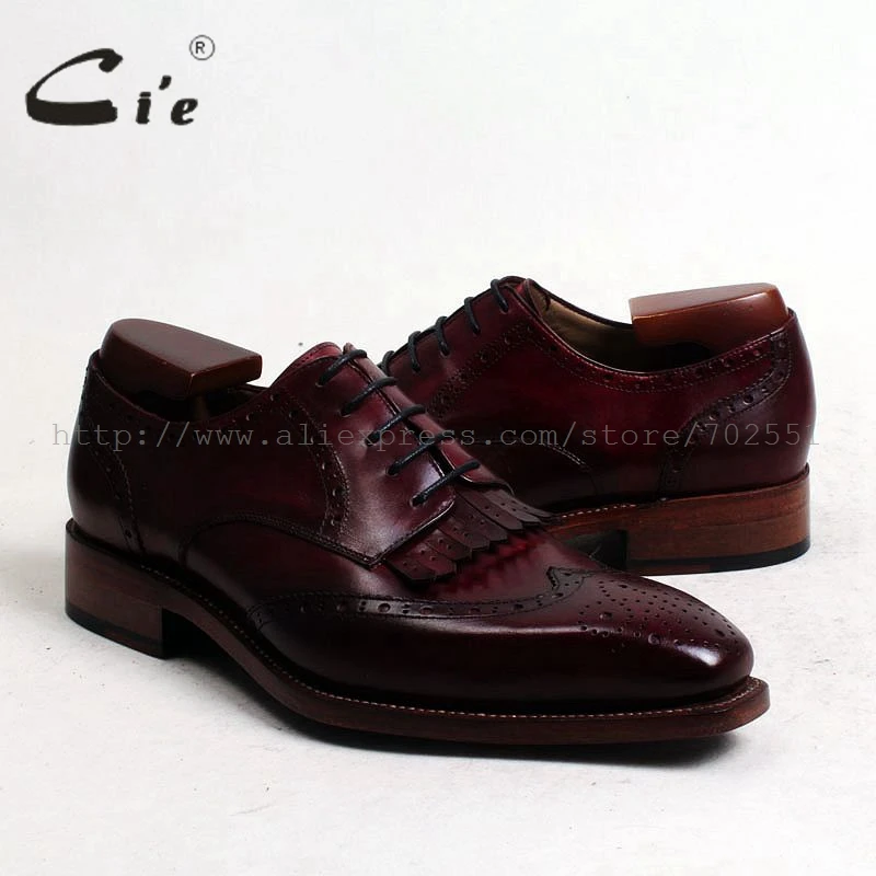 Мужские туфли на заказ из натуральной телячьей кожи с квадратным носком|wine shoes