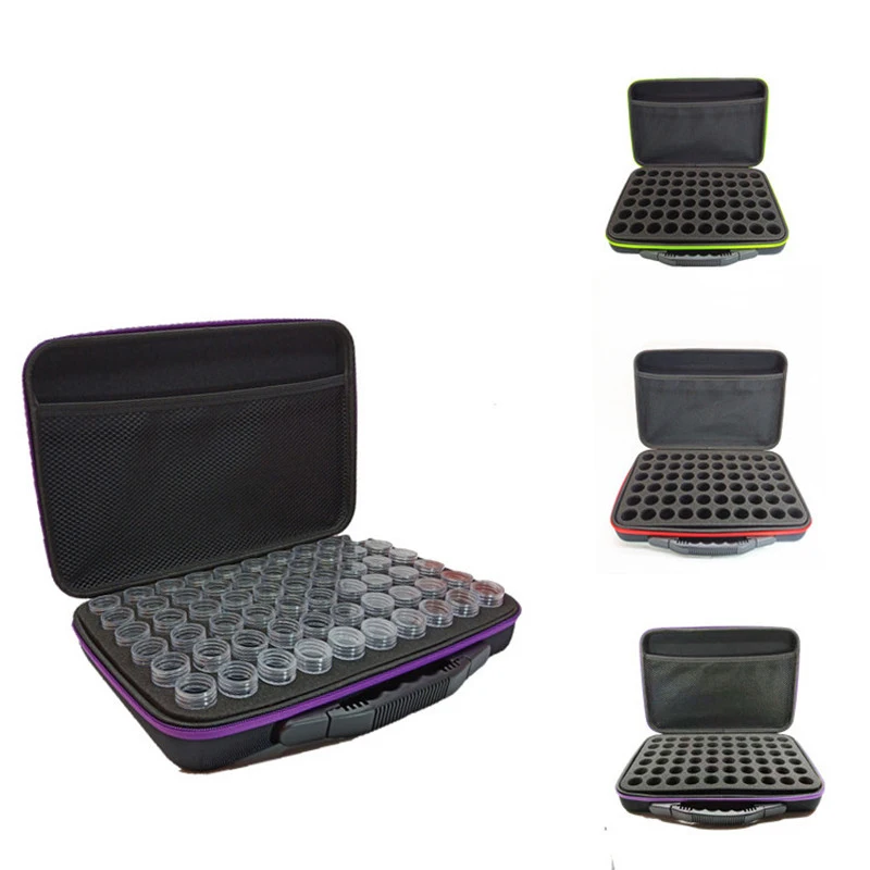 

60 Bottles Diamond storage box New Diamond embroidery diamond painting tool Drill Storage Hand bag Zipper Design