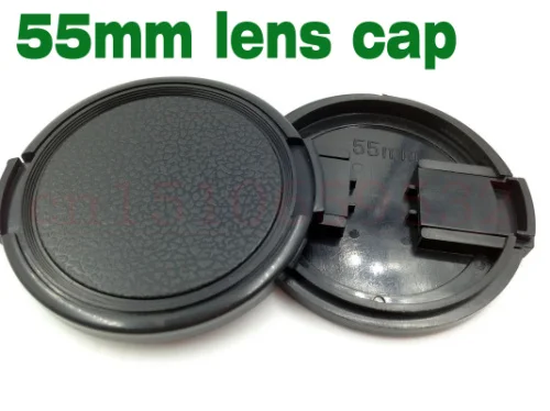 

10pcs 55mm Snap-On Lens Front Camera Lens Cap Cover without rope for 55mm lens filter DSLR Lens Protector