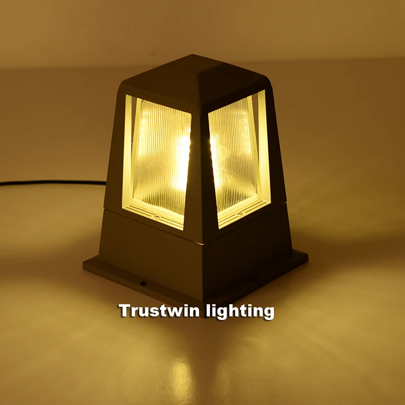 2X алюминиевый серый черный настенный светильник светодиодный для сада парка