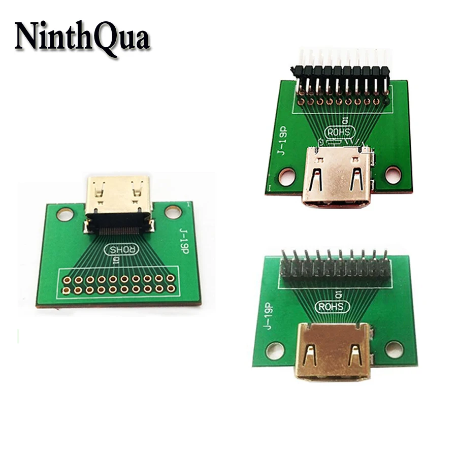 Позолоченный HDMI 19Pin тестовый разъем Jack 19 Pin адаптер тестовая плата PCB DIY части