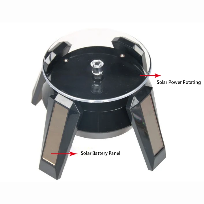 1 шт. Солнечная энергия вращающийся светодиодный светящийся фигурка База белый