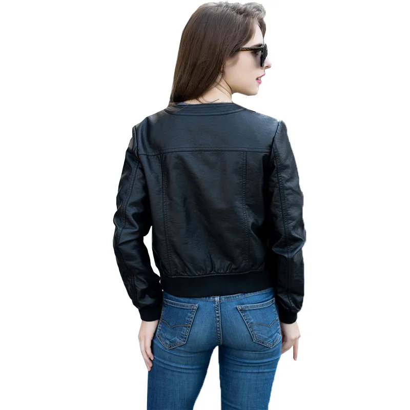 Куртка из искусственной кожи Fitaylor женская верхняя одежда мягкой байкерское