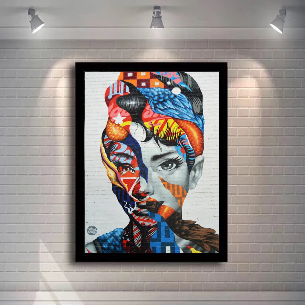 Современные уличные настенные картины для гостиной плакаты и принты граффити