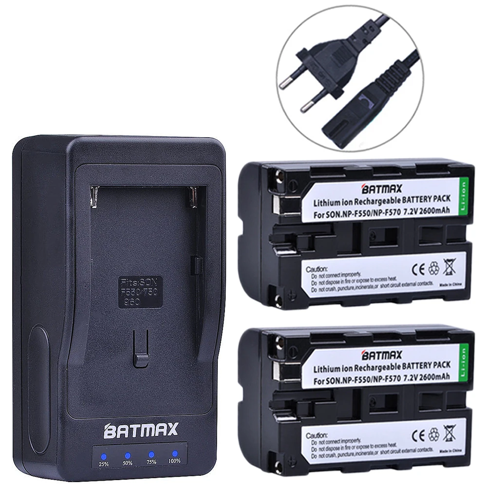 2 шт. NP-F550 NP-F570 NP F550 F330 F570 батарея и быстрое зарядное устройство для Sony CCD-TR910 CCD-TR917