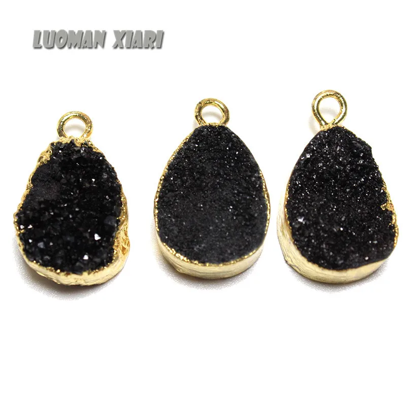 Оптовая продажа естественная Друза Кристальный камень кулон крашеный цвет