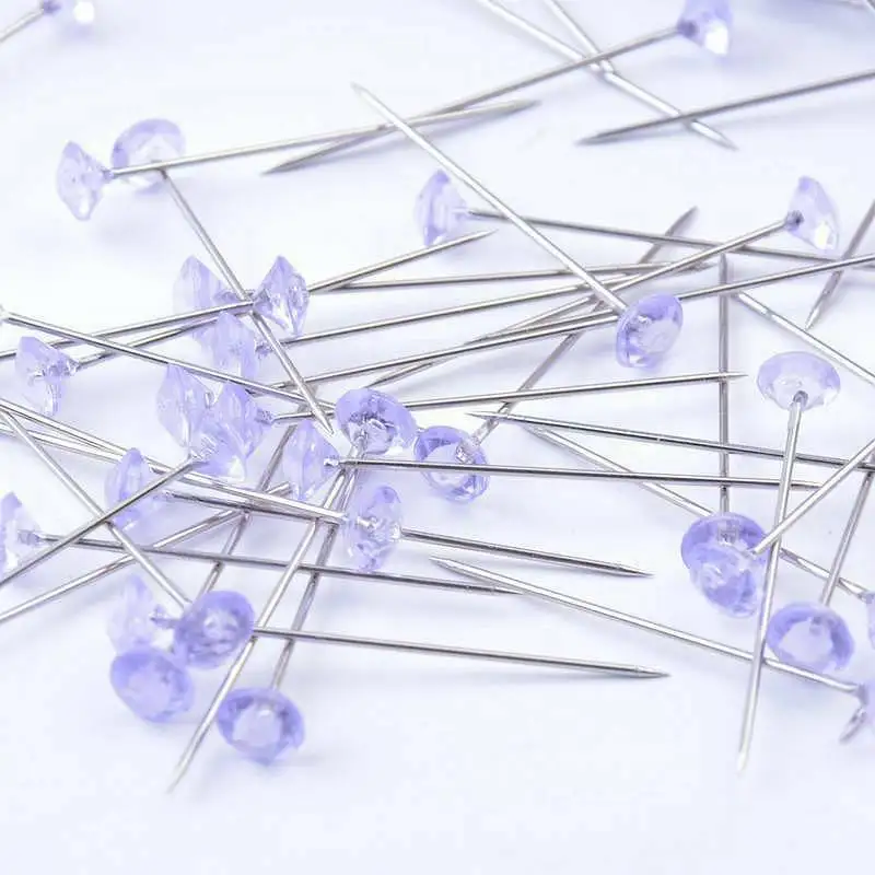 Light Purple Бриллиантовые заколки на пуговицах свадебные букеты с цветочным принтом - Цвет: Light Purple