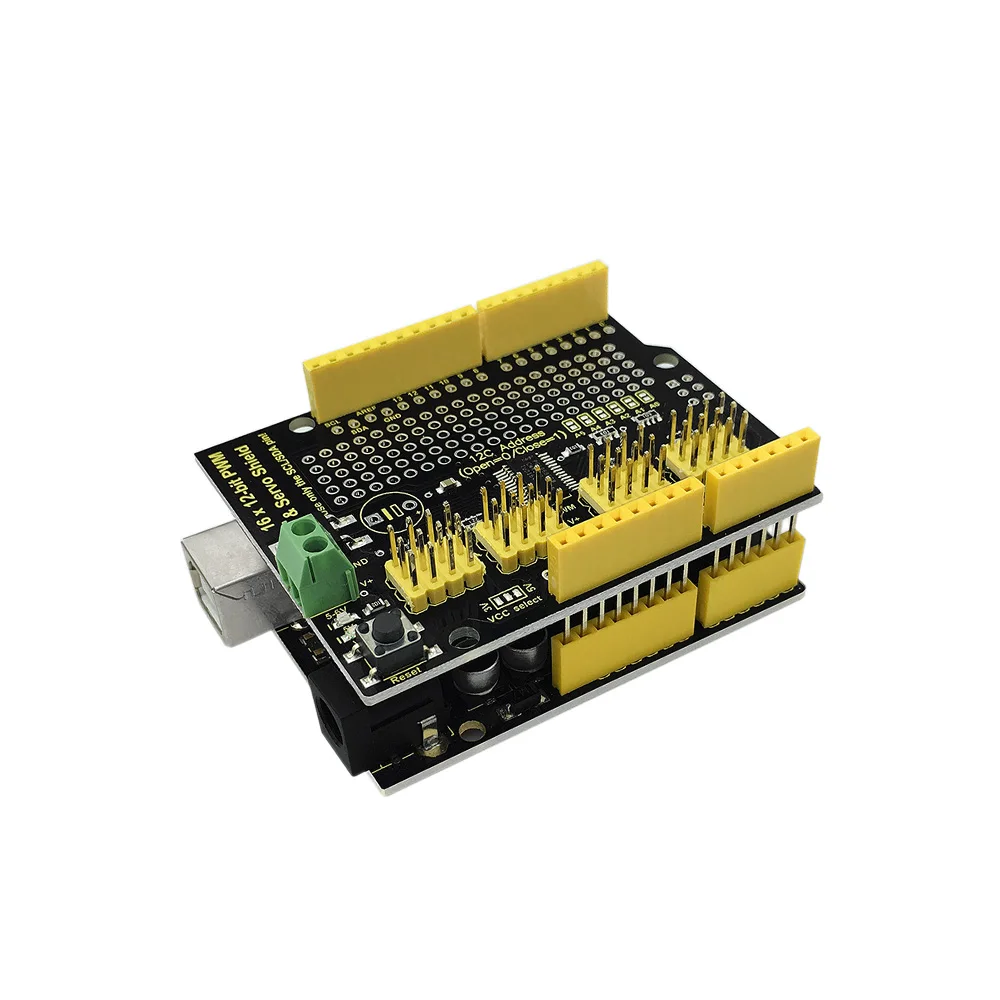 Keyestudio PCA9685 16-канальный серво мотор привода щит I2C для Arduino Raspberry Pi | Компьютеры и