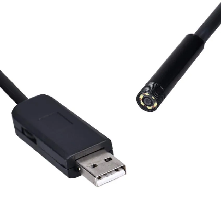 Лучшая цена! 2 м 6LED мини видеокамеры мини камера 7 мм USB водонепроницаемый эндоскоп бороскоп змеиный осмотр видео диаметр Len 35DEC