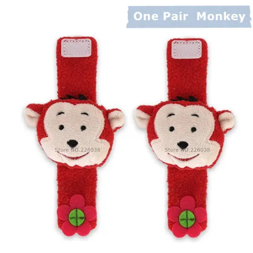 BF53 Monkey 1 pair Дизайн, плюшевые детские игрушки, животные, ручные колокольчики, детские погремушки, игрушки высокого качества, подарок для новорожденных, стиль животных,, BF01 - Цвет: BF53 Monkey 1 pair