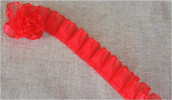 10 ярдов/партия шифоновая кружевная ткань с оборками 2 5 см | Дом и сад