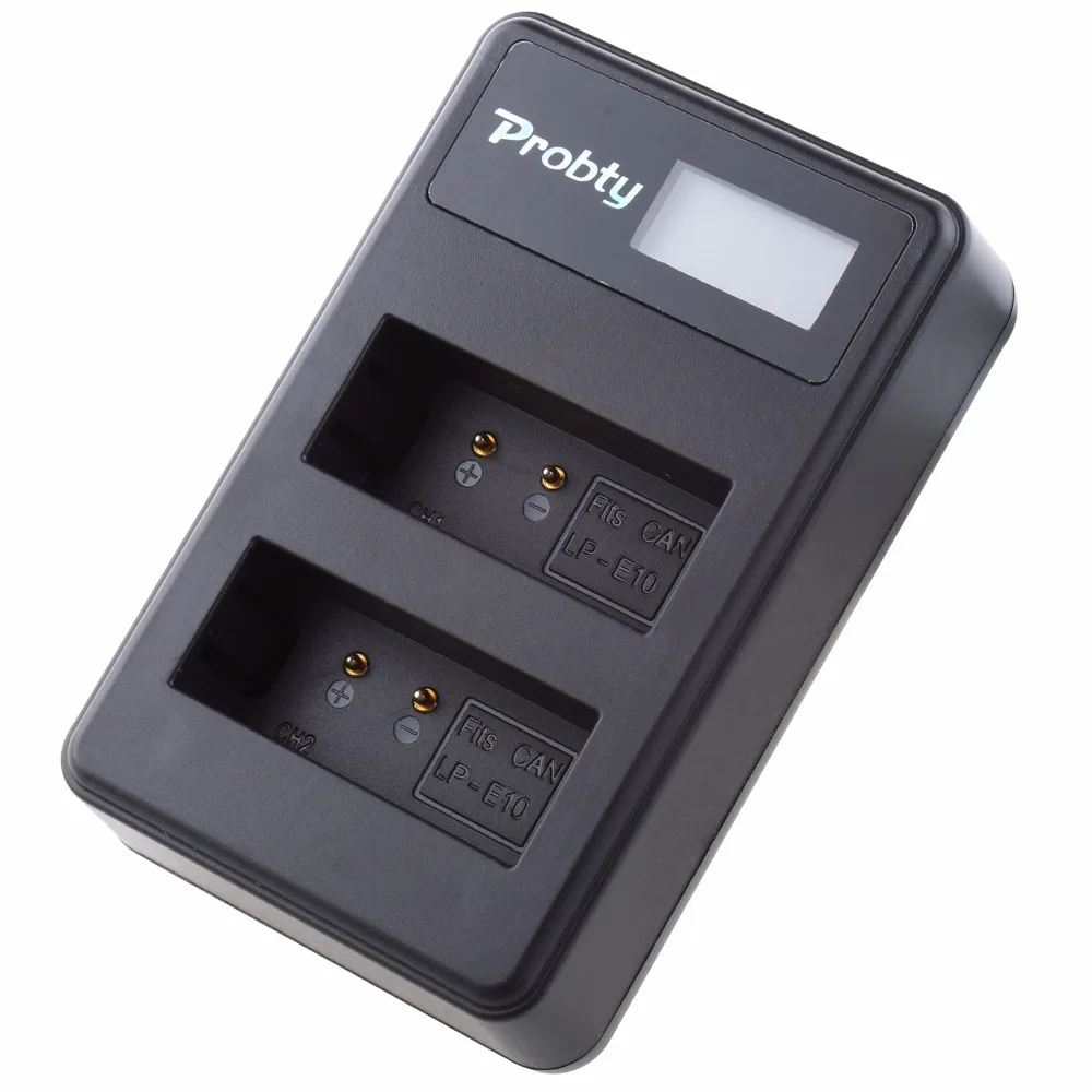 Штепсельная Вилка Probty с 2 портами двойное зарядное устройство разъемом USB для Canon