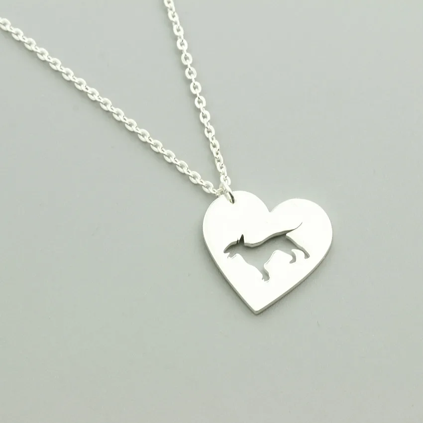 Ожерелье с подвеской в виде бульдога из нержавеющей стали|long necklace|long necklace womenheart