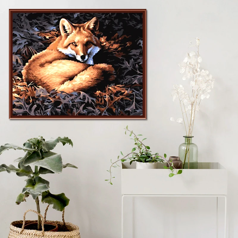 5D DIY алмазная живопись лиса Вышивка крестом животное рукоделие домашнее
