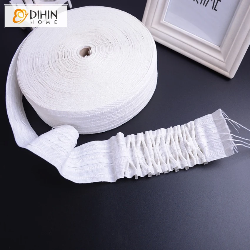 

Cloth tape for window curtains strap white color for pull pleated tapes use 10 meters for set