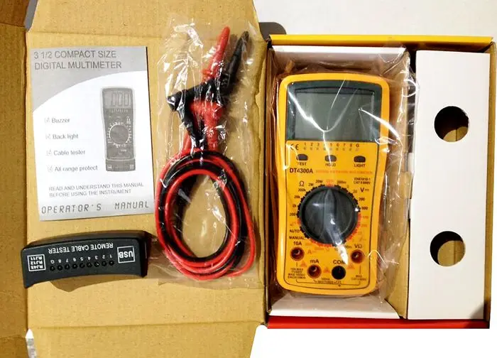 Оригинальный уникальный и креативный Цифровой мультиметр DT4300A тестирование