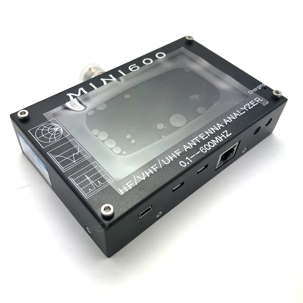 Lusya 4,3 дюймов ЖК-дисплей Mini600 HF антенна УКВ, СКВ анализатор 0,1-600 МГц КСВ метр 1,0-1999 5 В/1.5A для радио C6-007