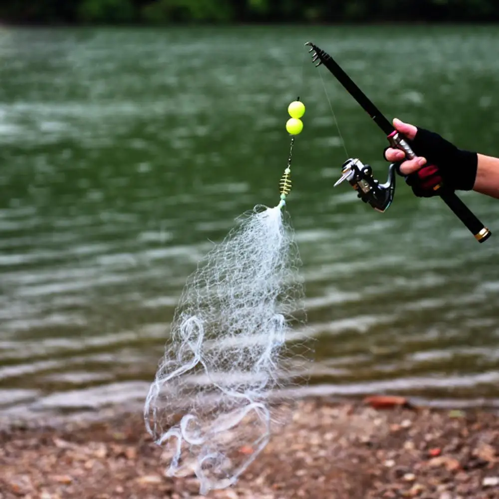 Многоразмерная рыболовная сеть ловушка со светящейся бусиной медная пружина