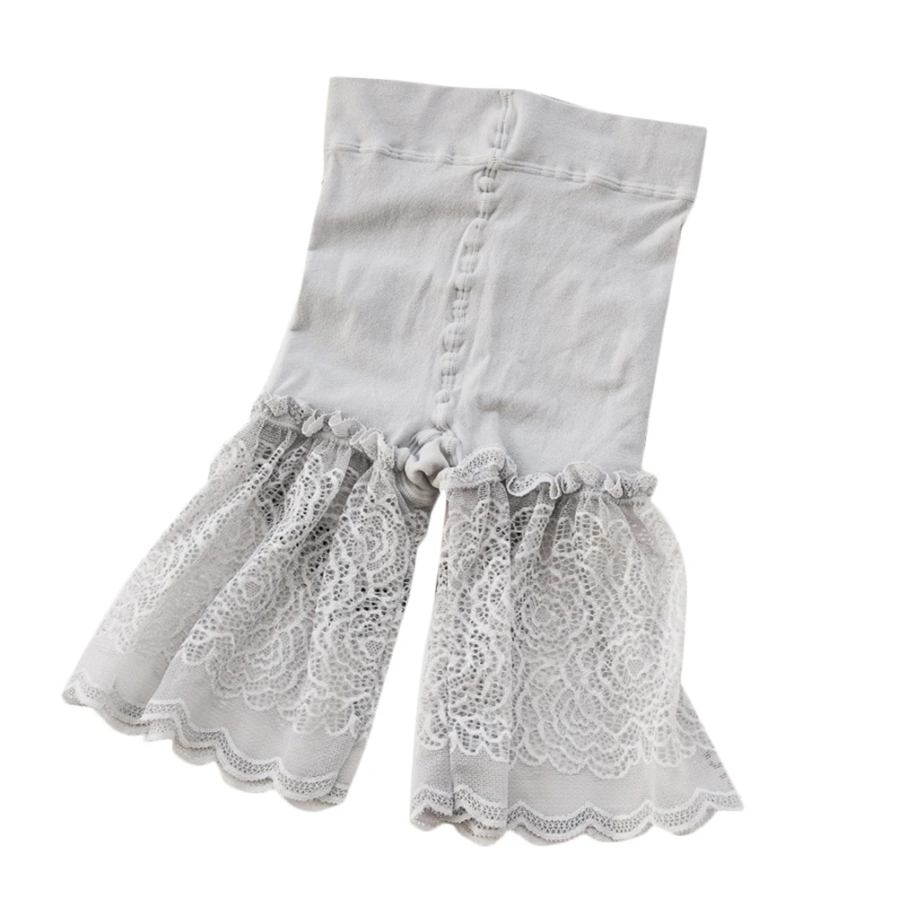 grey Новые женские Слаксы, женские сексуальные кружевные эластичные короткие леггинсы с высокой талией, женские летние однотонные тонкие трусики до колена - Цвет: grey