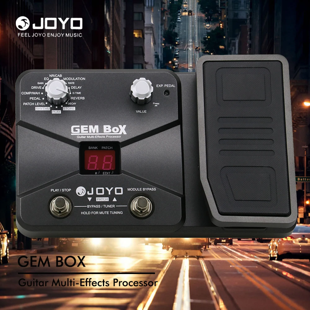 JOYO гитары Multi процессор эффектов 60 8 одновременных 40 барабанный ритм назначаемые