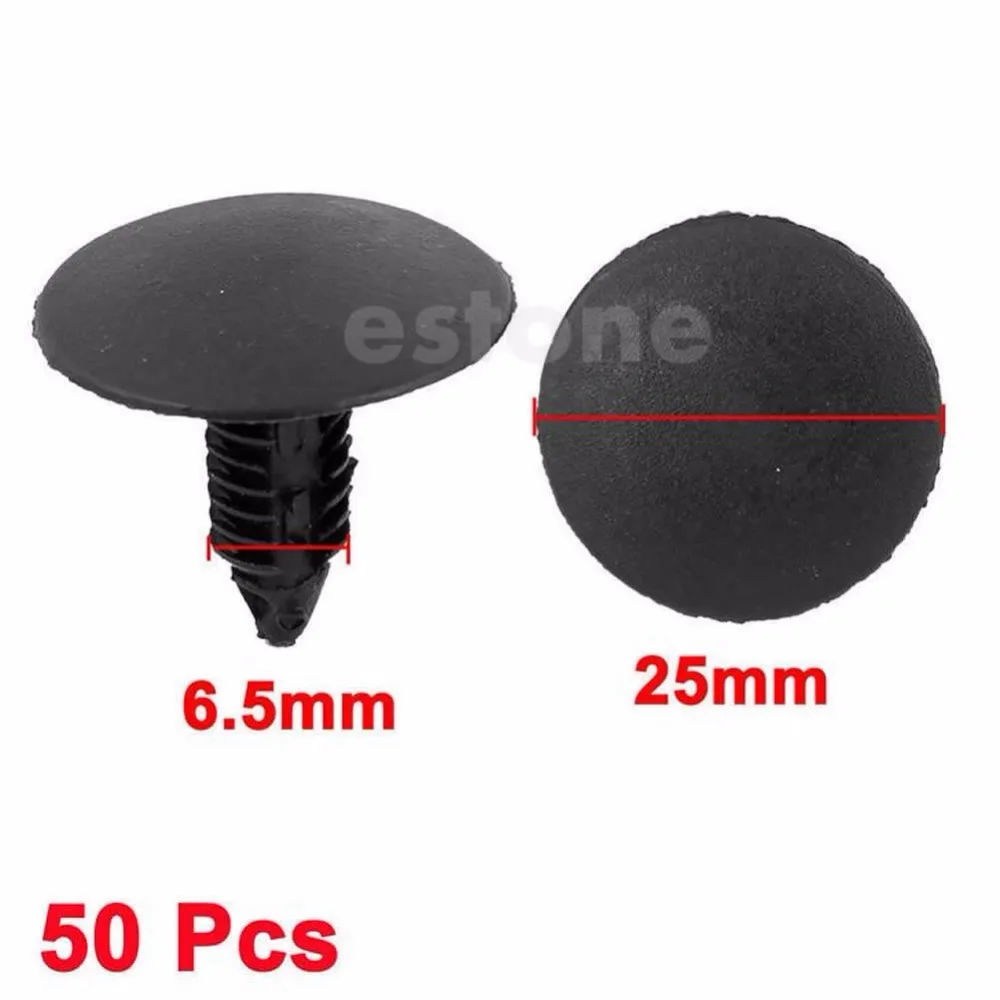 50 шт. пластик застежка пистон капот зажимы для изоляции черный Новый Лидер