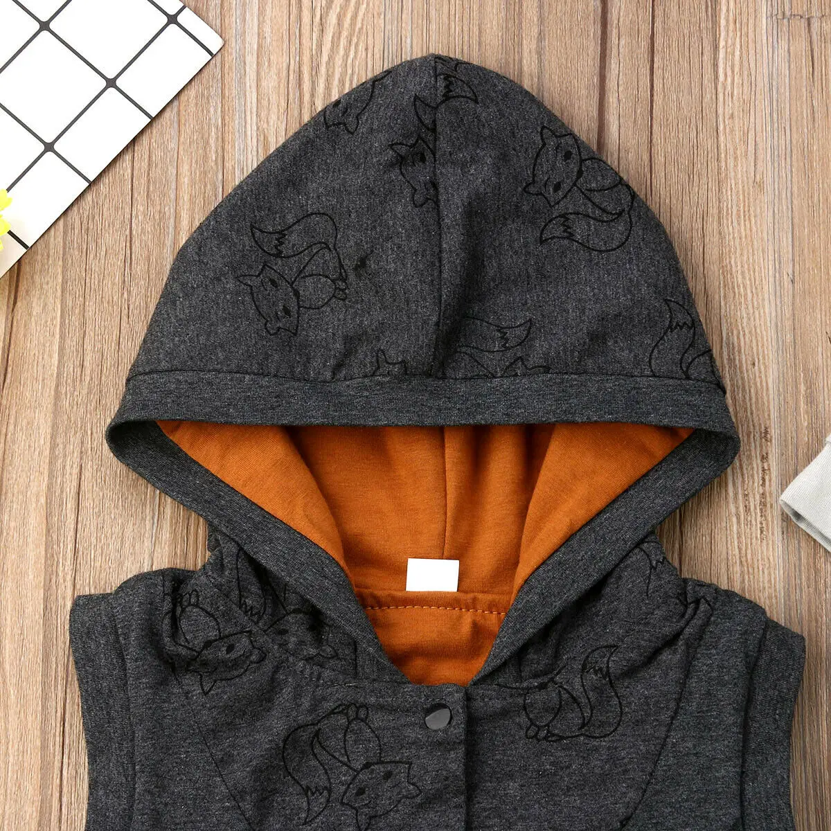 Повседневная одежда для маленьких мальчиков 3 шт. жилет с капюшоном без рукавов и