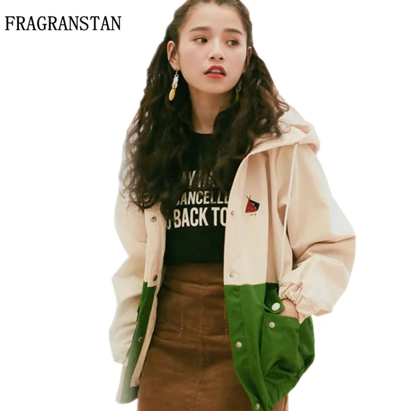 Новинка весна-осень 2020 Студенческая модная Базовая куртка BF на пуговицах