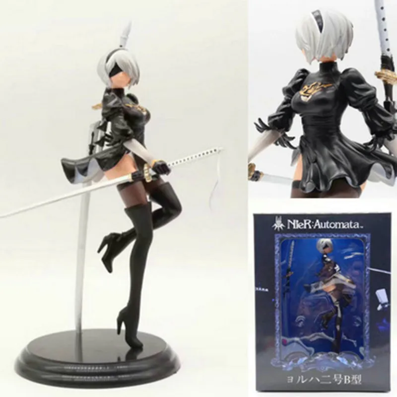 NieR: Automata Game YoRHa № 2 Type B 2B Stand Ver. Экшн-фигурка из ПВХ модель куклы игрушки подарок