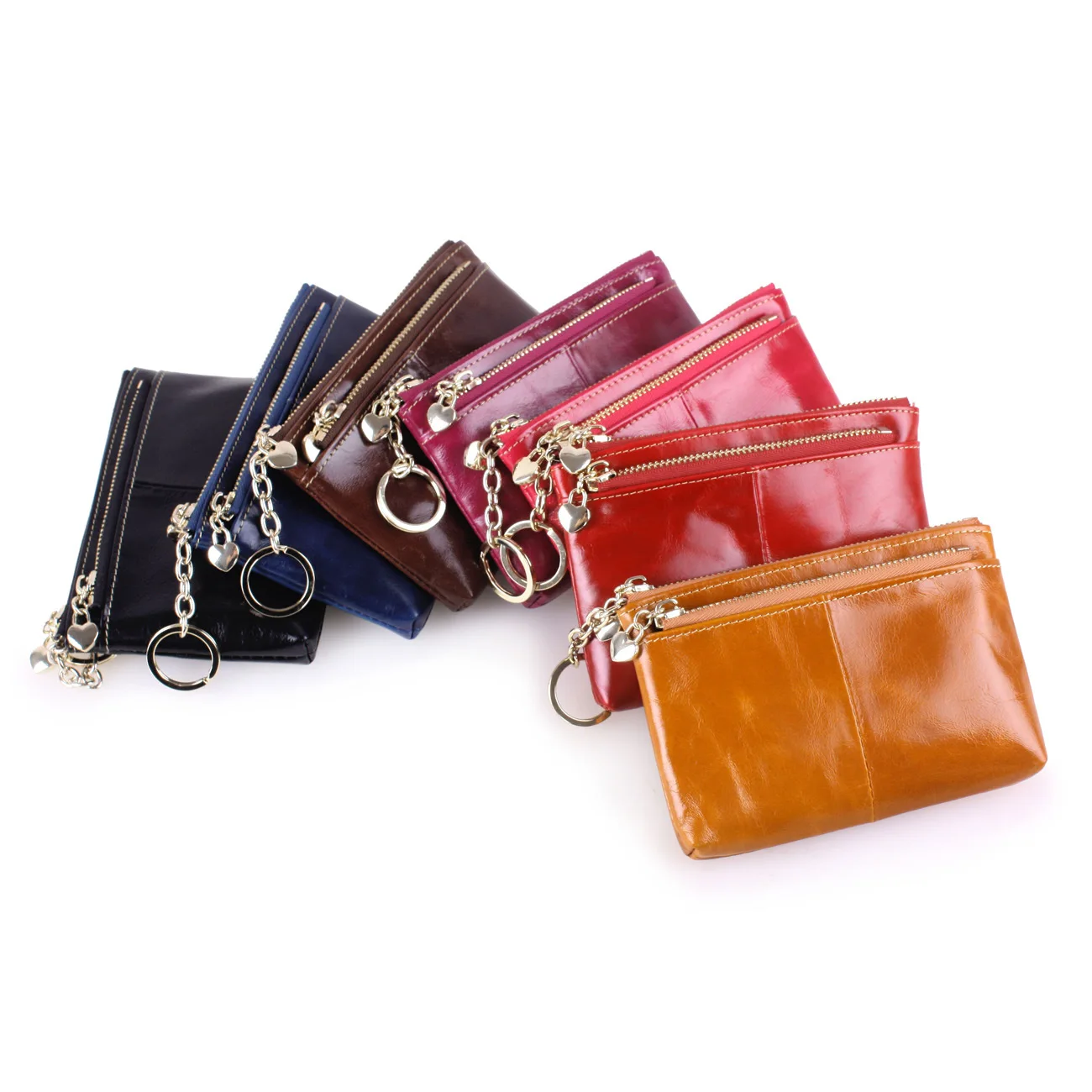 Мини-кошелек из натуральной кожи для женщин и мужчин вощеная масляная кожа